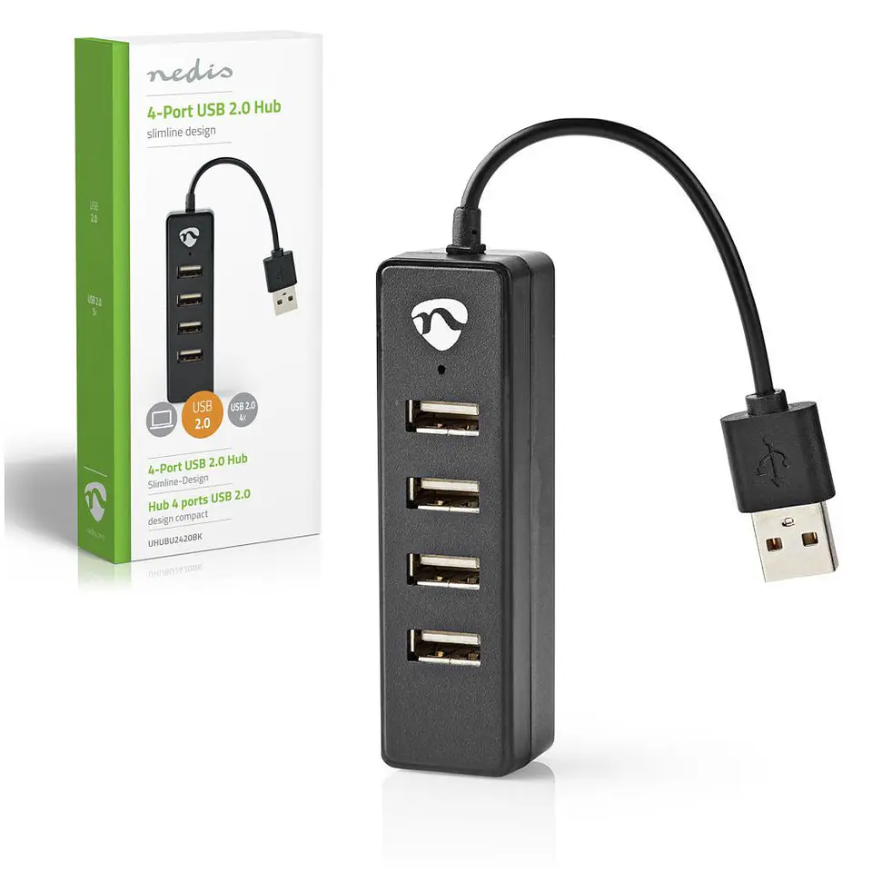 Hub USB 4 Portas USB 2.0 NEDIS 1
