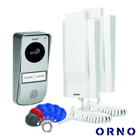 Campainha C/ 2 Intercomunicadores E Sensor RFID ORNO