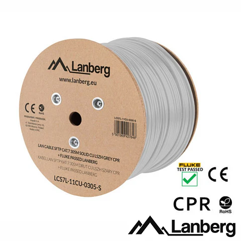 Cabo S/FTP CAT7 Flexível 305m LANBERG