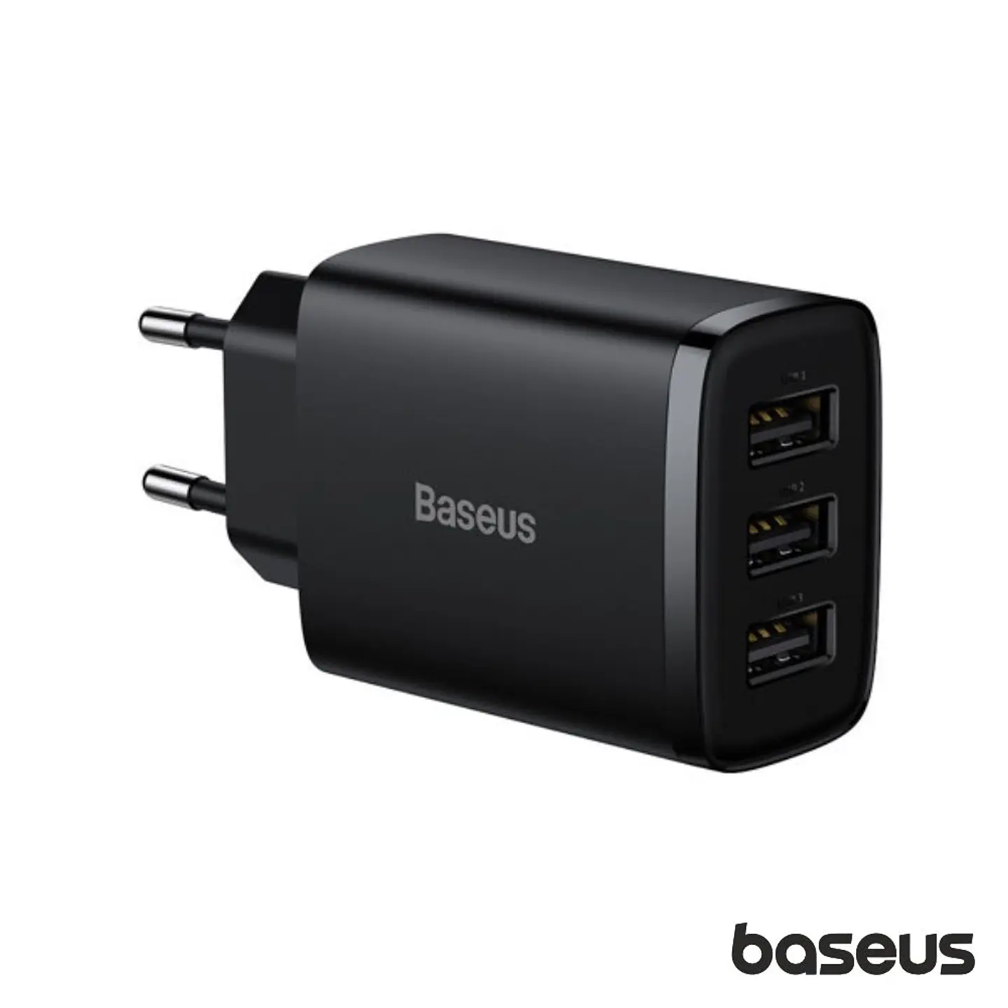 Alimentador Comutado 3 USB-A 17W Preto BASEUS 1