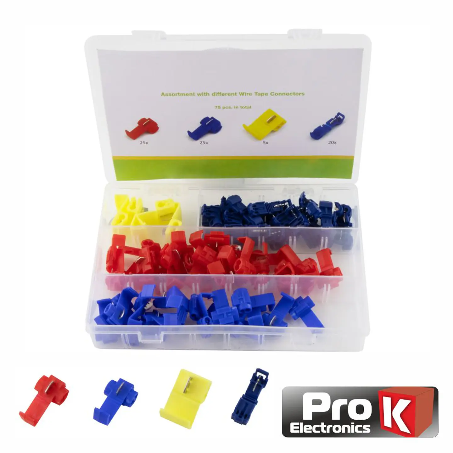 Conjunto de 75 Terminais Quick Splice PROK 1