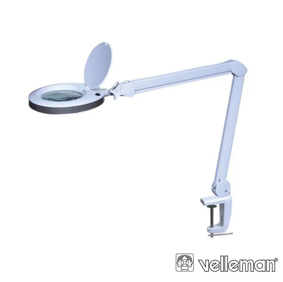 Candeeiro C/ Lupa Bancada 8 Dioptrias 80 LEDS 8W VELLEMAN 1