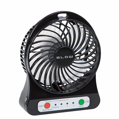Ventoinha Portátil 4.5W 10cm USB Recarregável
