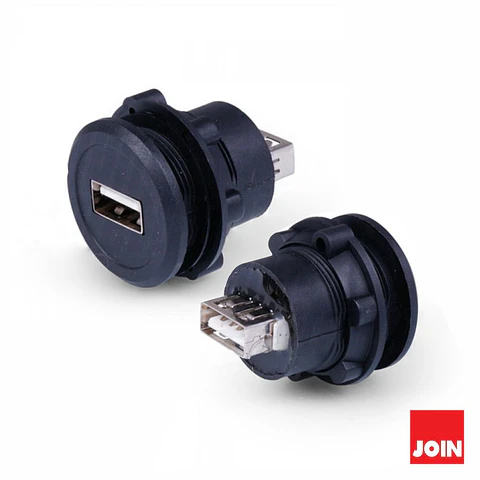 Ficha Adaptadora USB-A Fêmea / Fêmea Painel JOIN