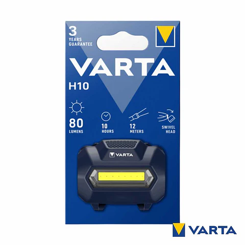 Lanterna De Cabeça LED COB H10 Pro Azul IPX4 VARTA