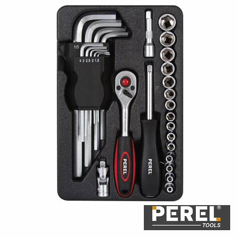 CONJUNTO FERRAMENTAS PROFISSIONAL 28 PEÇAS PEREL