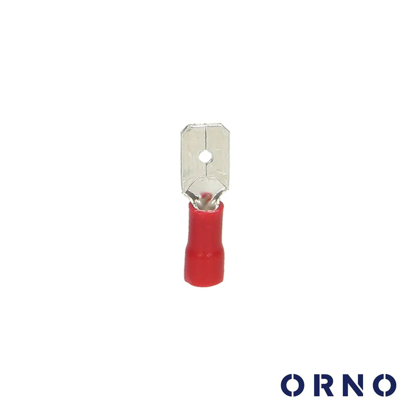 Terminal Faston Macho Isolado 6.3mm 10X Vermelho ORNO 1
