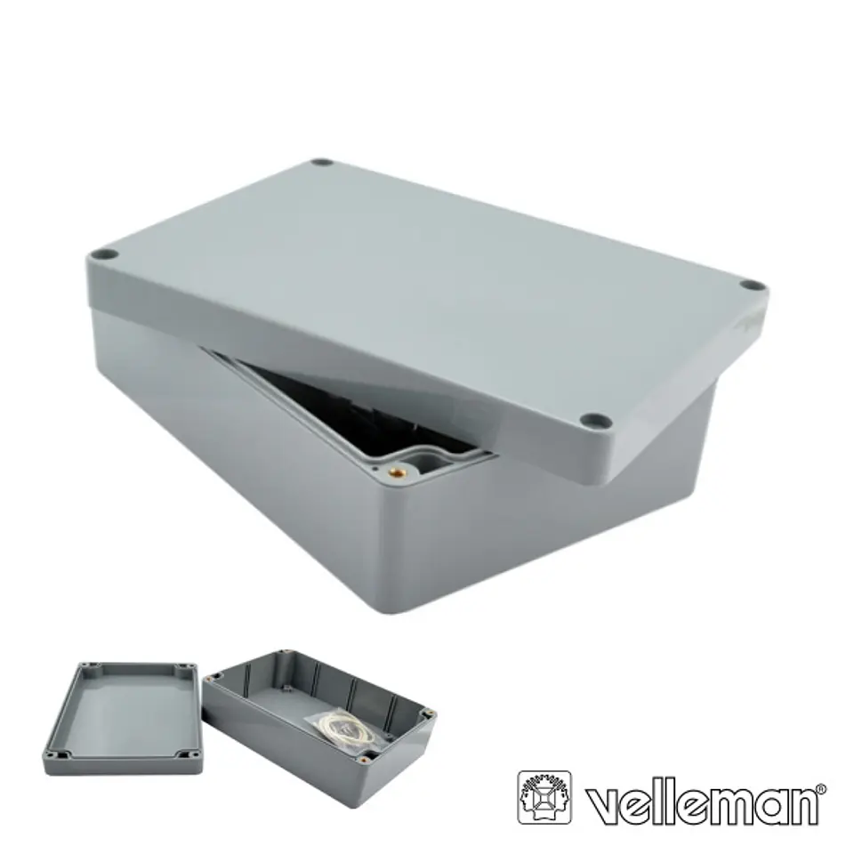 CAIXA ESTANQUE ABS CINZA ESCURO 195x80x55MM 1