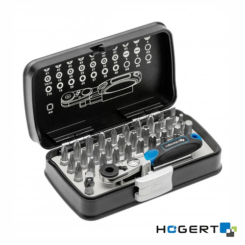 Conjunto de Chave Roquete C/ 33 Pontas HOGERT