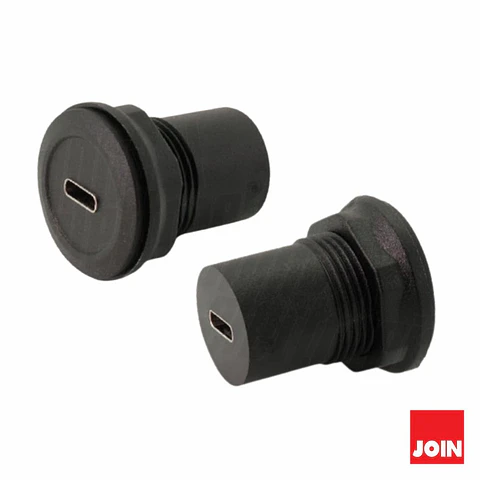 Ficha Adaptadora USB-C Fêmea / Fêmea painel Ø22cm JOIN