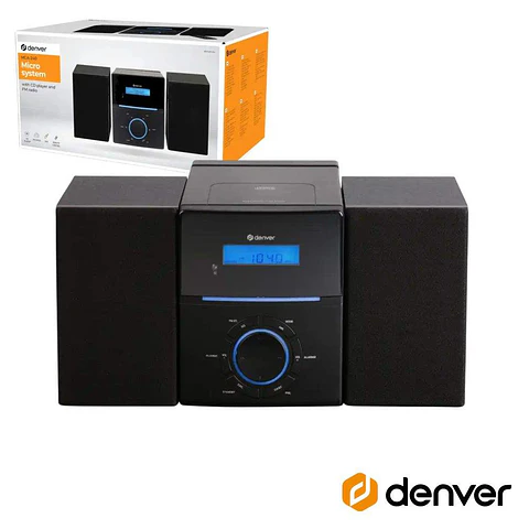 Sistema Som 2.0 C/ Visor LCD FM/CD/AUX 2x20W DENVER