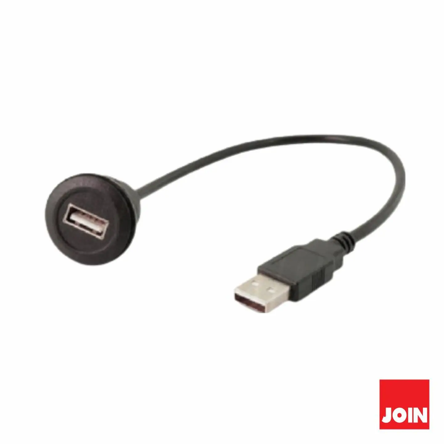 Cabo Adaptador USB-A Fêmea Painel / USB-A Macho 30cm JOIN 1