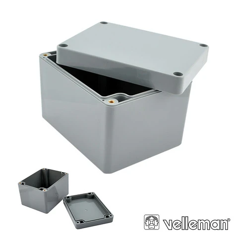 CAIXA SELADA ABS CINZA ESCURO 115x90x80MM