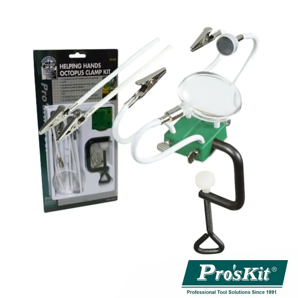ARMAÇÃO C/ GARRAS CROCODILO LUPA BRAÇO MAGNÉTICO PROSKIT 1
