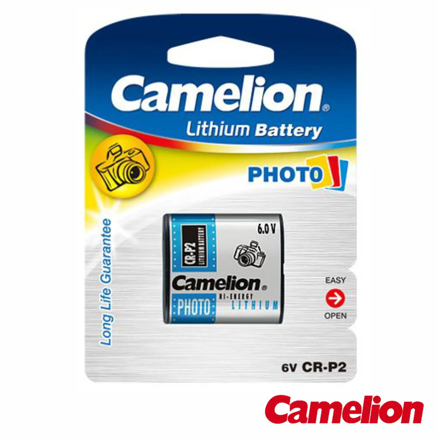 PILHA LITHIUM CR-P2 6V 1400MA BLISTER CAMELION 1