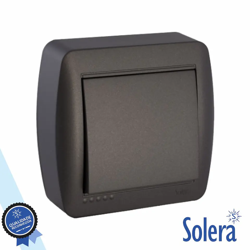 Interruptor Parede 10A 250V Preto SOLERA 1