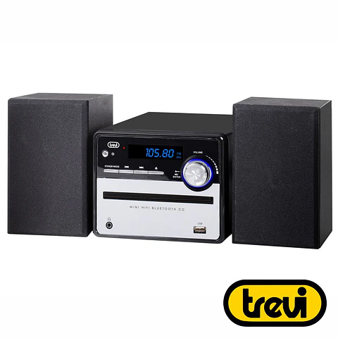Sistema Som 2.0 C/ Visor LCD BT/CD/FM PLL/AUX Comando TREVI
