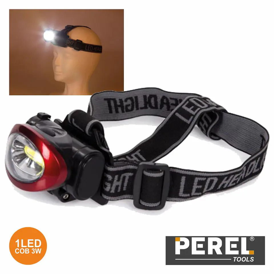 LANTERNA DE CABEÇA 1 LED COB 3W PEREL 1