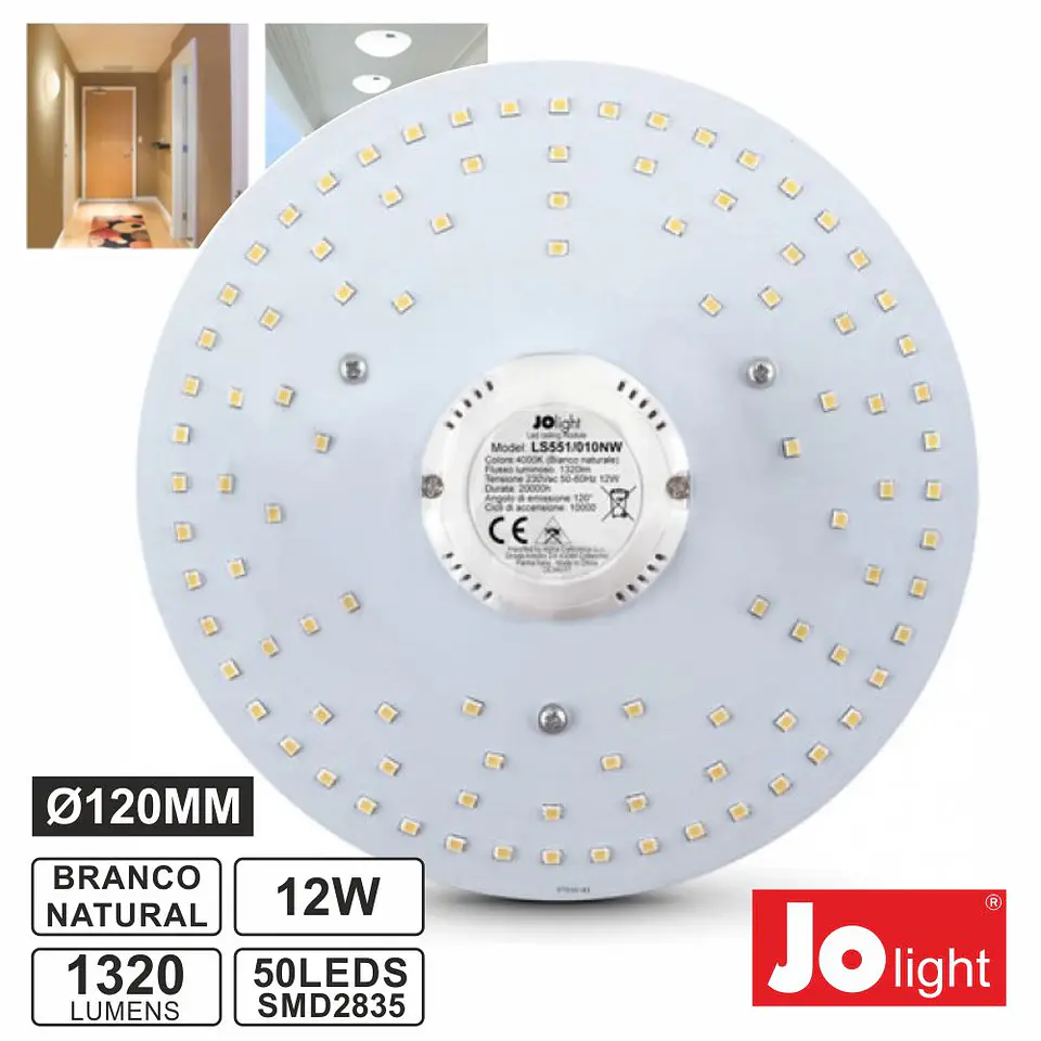 PLACA LED P/ APLIQUE 12W 1320LM BRANCO NATURAL 1