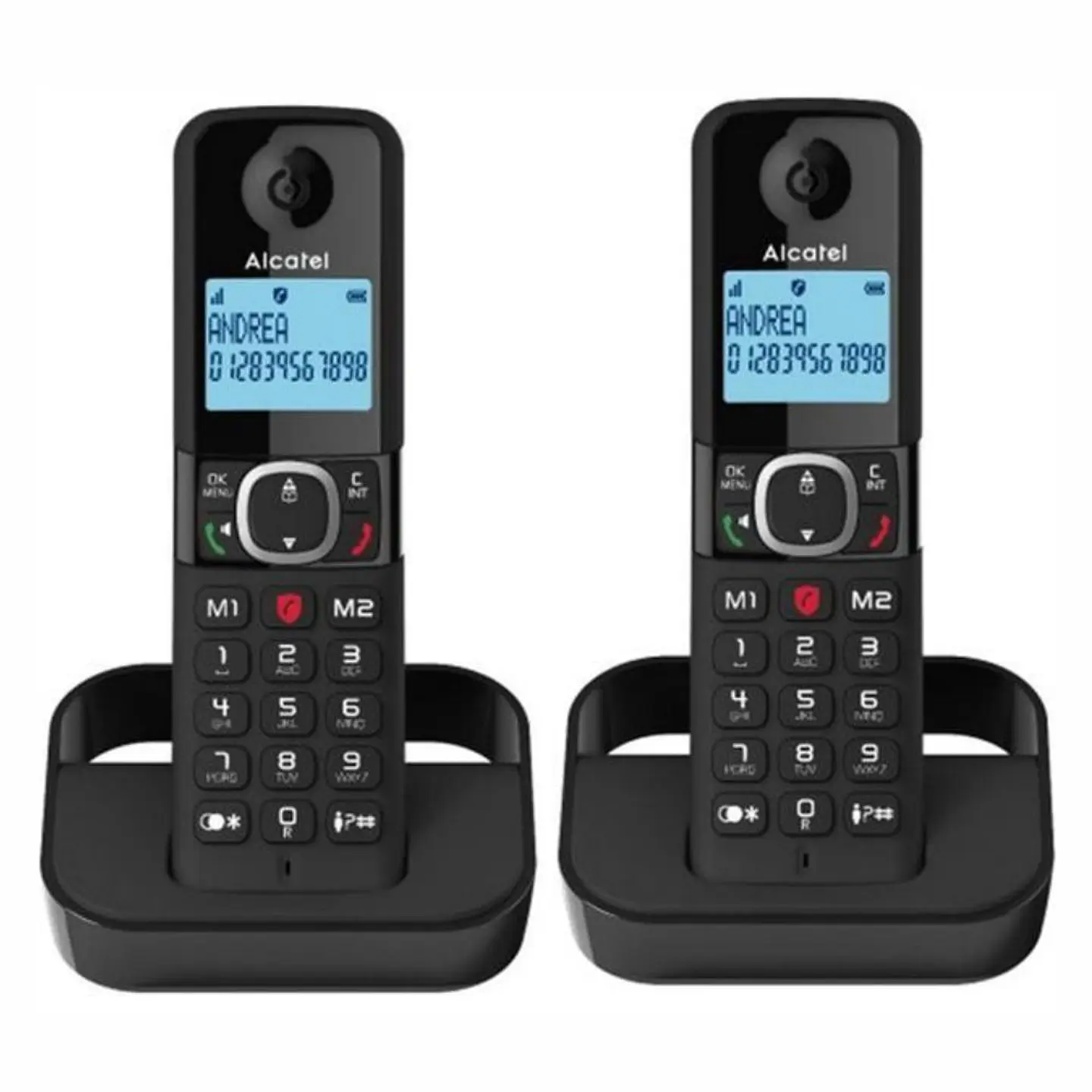 Conjunto 2 Telefones S/ Fios C/ Bloqueio de Chamadas Preto 1