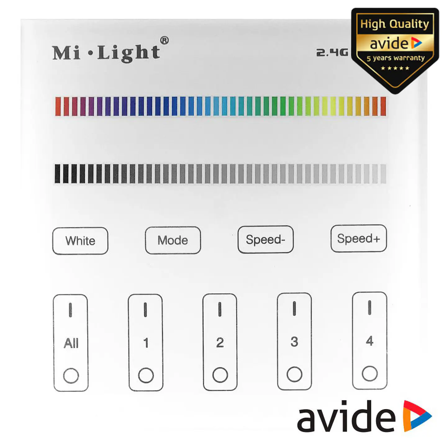 Interruptor de Parede Tátil P/ Fita LEDS 12V RGBW AVIDE 1