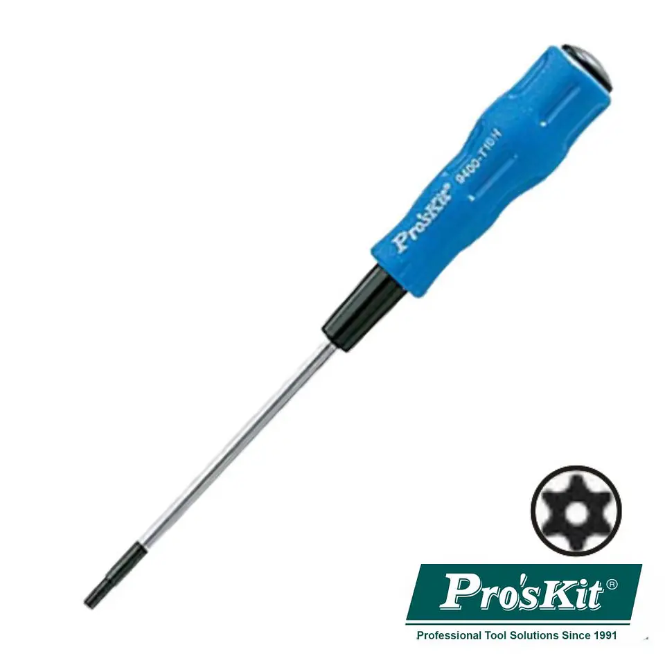 CHAVE TORX C/ FURO T15H 165MM PROSKIT 1