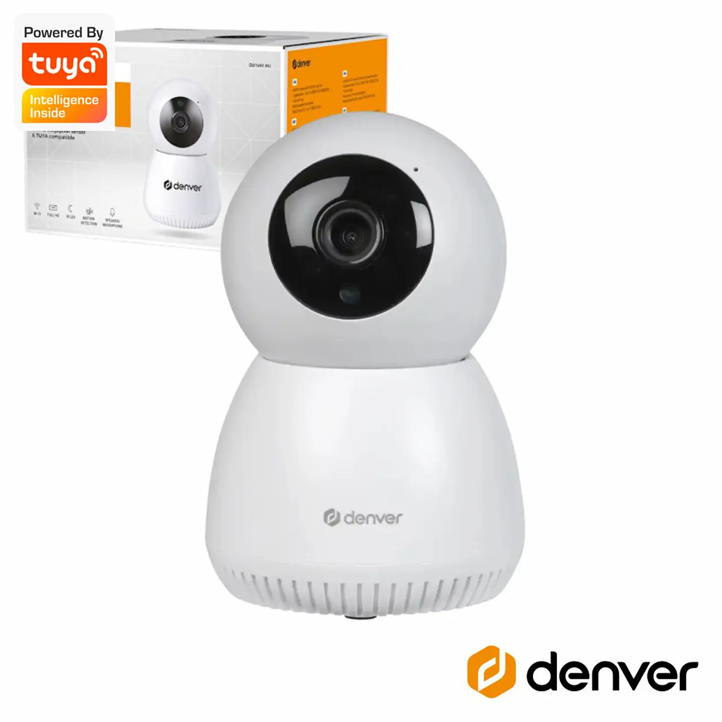 Câmara IP 2MP C/ WiFi HD PAN/TILT Tuya DENVER 1