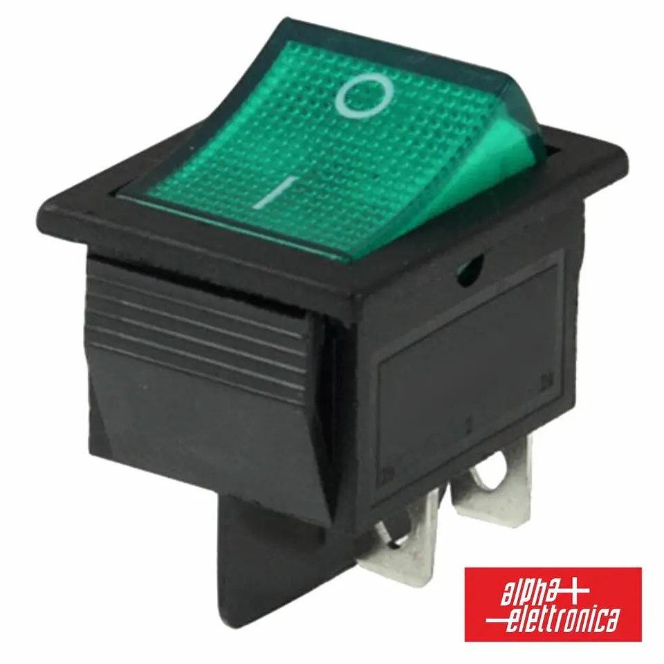 INTERRUPTOR BASCULANTE C/ LUZ 15A-250V DPST ON-OFF 1