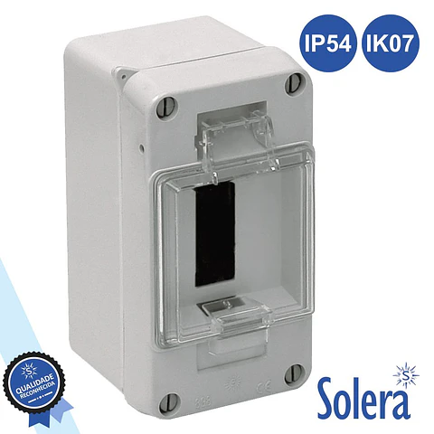 CAIXA DISTRIBUIÇÃO ELÉTRICA 3 ELEMENTOS IP54 IK07 SOLERA