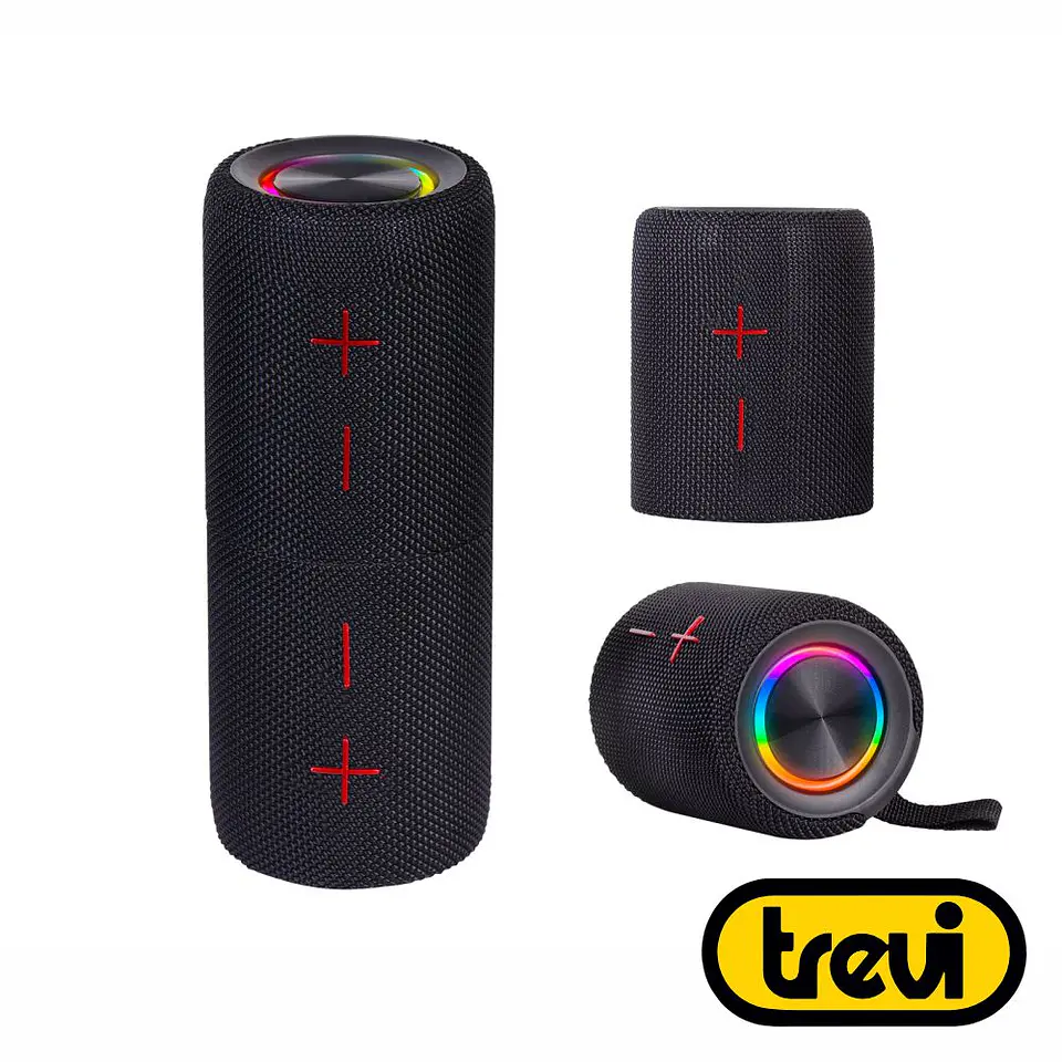 Coluna Bluetooth Portátil Dupla 2x10W USB/SD/AUX TWS TREVI 1