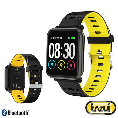 SmartWatch Multifunções P/ Androis/IOS Amarelo/Preto TREVI