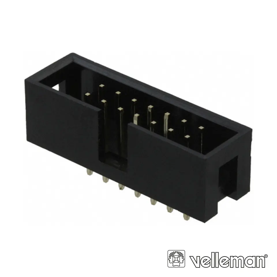 FICHA CONECTORA MACHO P/ CI RECTO 2.54MM 14P VELLEMAN 1