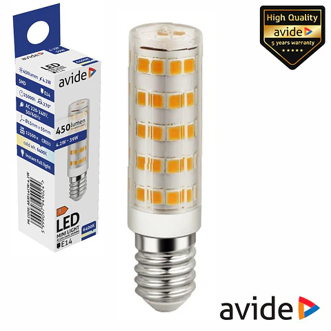 Lâmpada LED E14 JD 4.2W 230V 6400K 450lm AVIDE