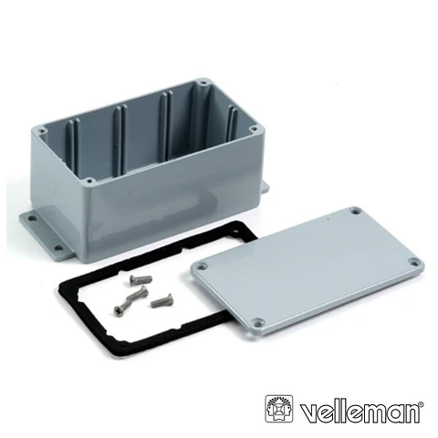 CAIXA SELADA ABS CINZA ESCURO 222x146x55MM