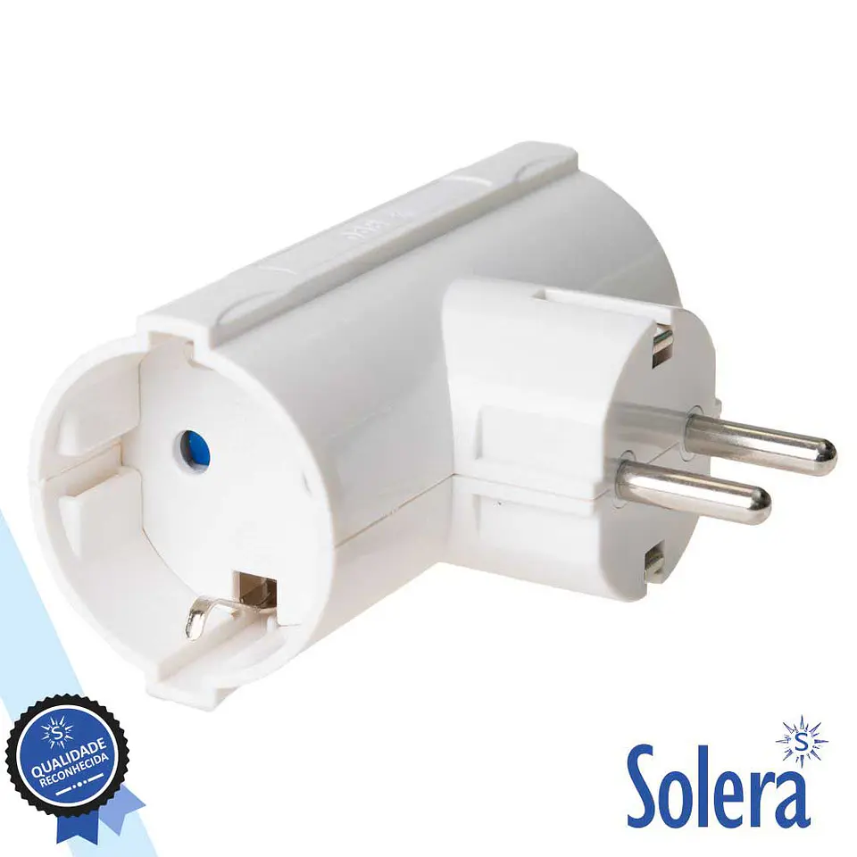 TOMADA ELÉTRICA C/ 2 SAÍDAS E TERRA SOLERA 1