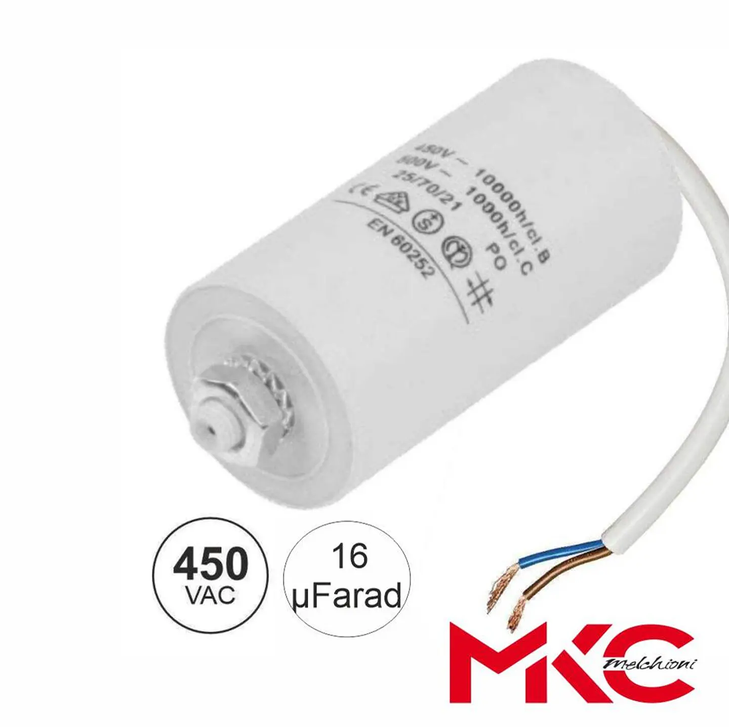 Condensador Arranque 16uF 450V C/ Fios 1