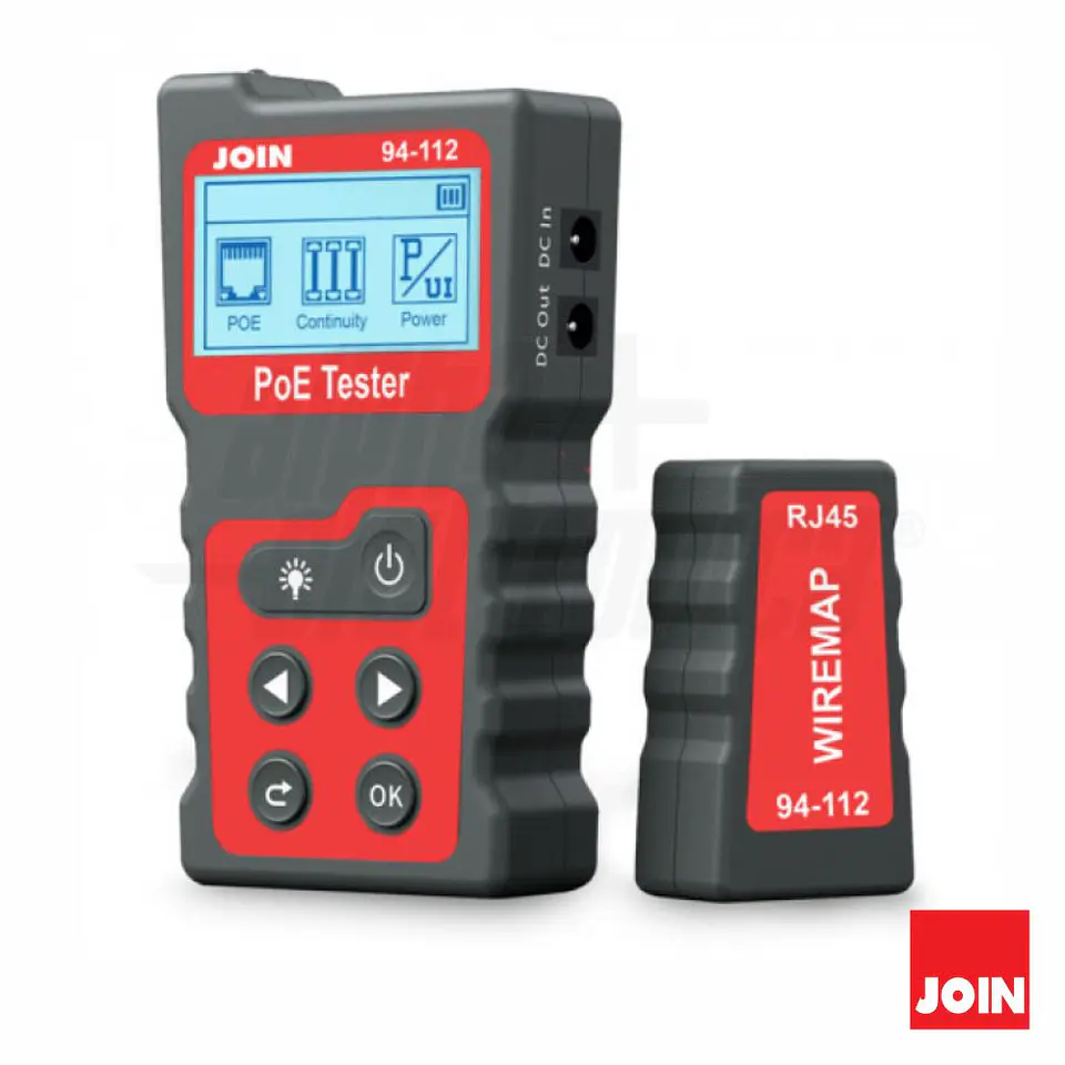 Testador de Cabos RJ45 e PoE 48V 120W JOIN 1