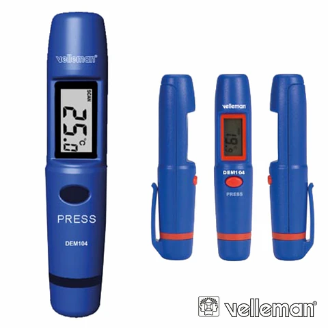 TERMÓMETRO DE BOLSO C/ INFRAVERMELHOS -50°C~+260°C VELLEMAN