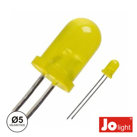 LED 5MM AMARELO DIFUSO JOLIGHT