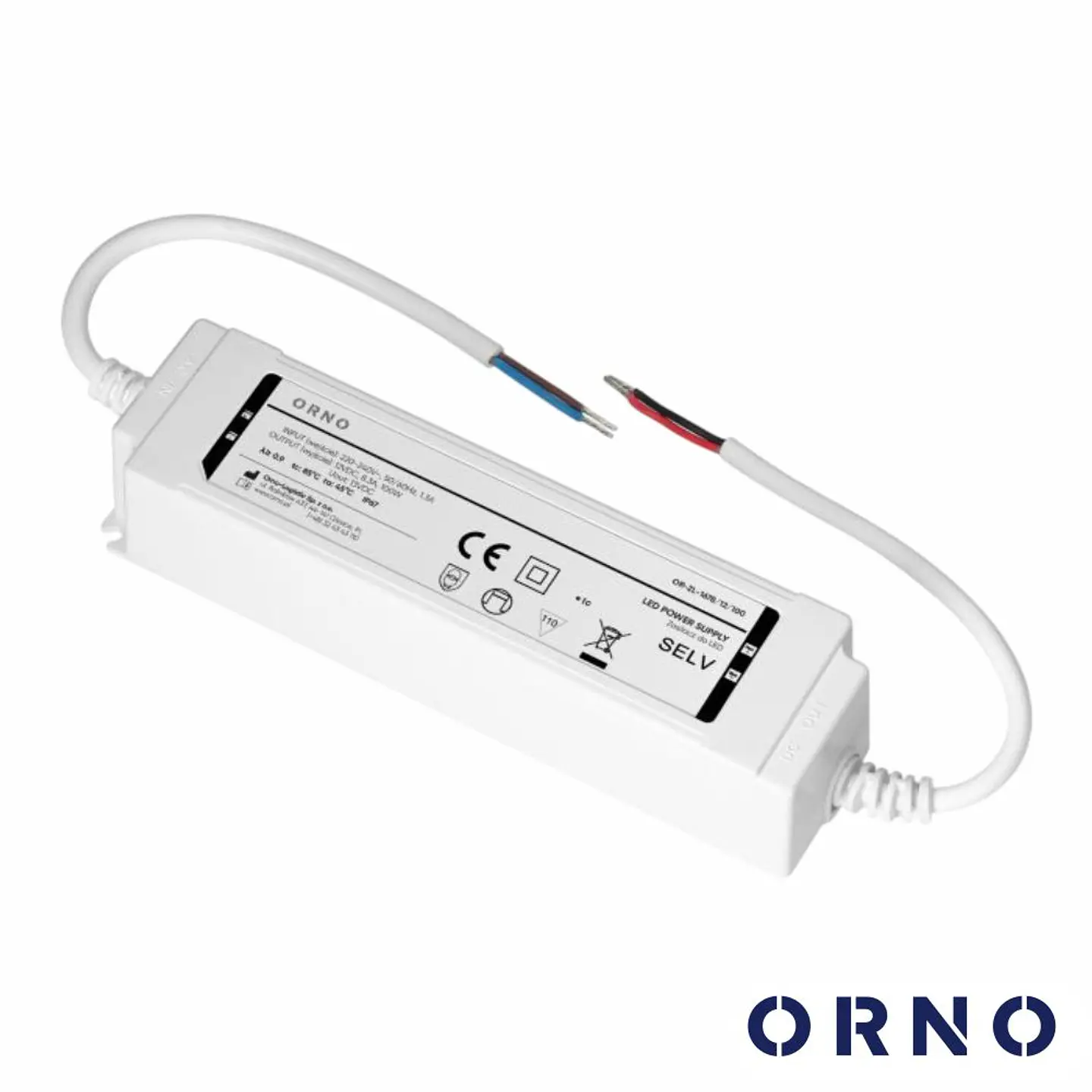 Fonte de Alimentação P/ Fitas LED 12V 100W 8.33A IP67 ORNO 1