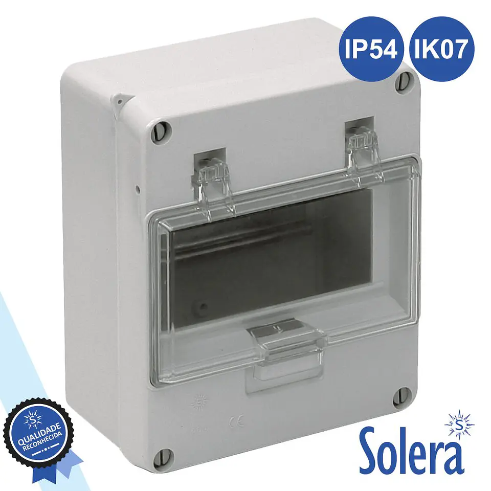 CAIXA DISTRIBUIÇÃO ELÉTRICA 6 ELEMENTOS IP54 IK07 SOLERA 1
