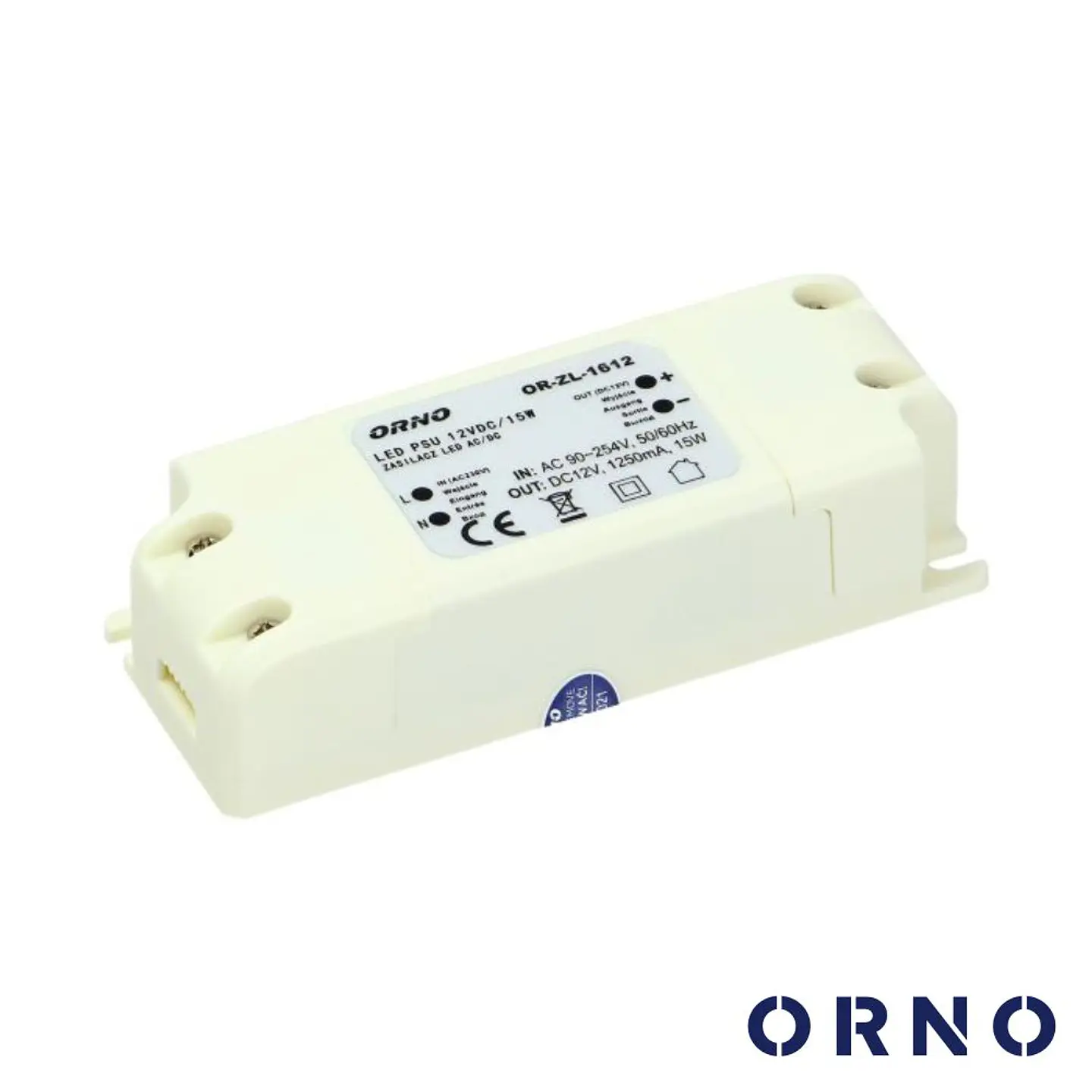 Fonte de Alimentação P/ Fitas LED 12V 15W 1.25A ORNO 1