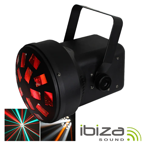 PROJETOR LUZ C/ 6 LEDS RGB 3W MULTI-BEAM 30W IBIZA