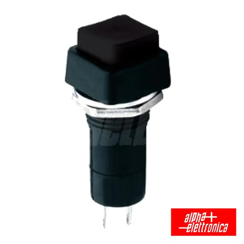INTERRUPTOR PRESSÃO QUADRADO ON-OFF PRETO 1
