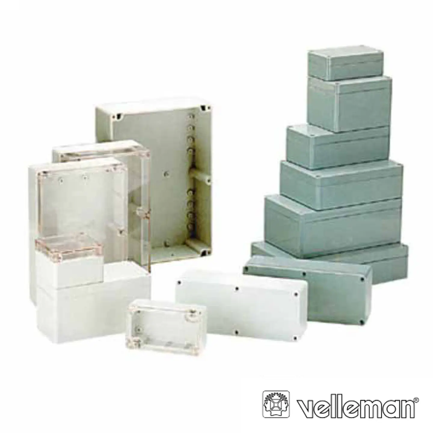 CAIXA ESTANQUE ABS CINZA ESCURO 64x58x35MM 1