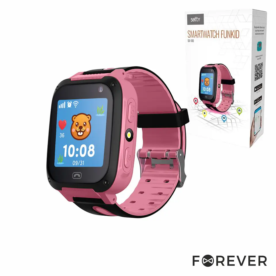 Smartwatch Infantil com Localização LBS FunKid Rosa 1