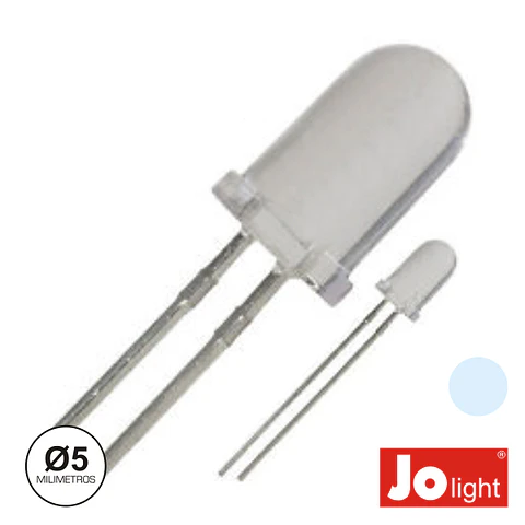 LED 5MM ALTO BRILHO BRANCO FRIO JOLIGHT