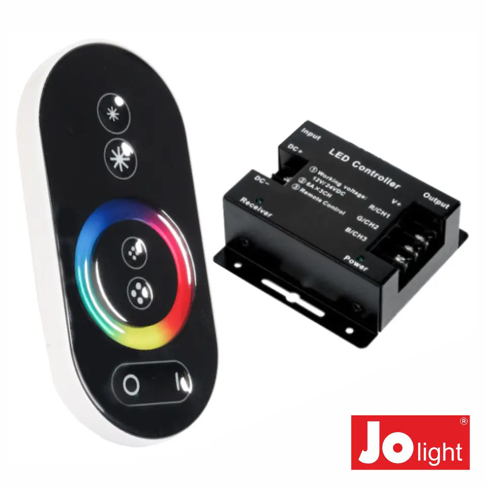 CONTROLADOR P/ FITA LEDS RGB 12V/24 C/COMANDO TOUCH JOLIGHT 1