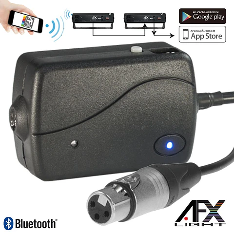 CONTROLADOR DMX POR BLUETOOTH C/ BATERIA AFXLIGHT