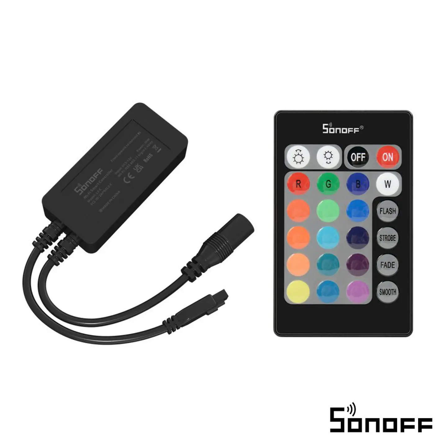 Controlador P/ Fita LEDS RGB L2 12V C/ Comando SONOFF 1